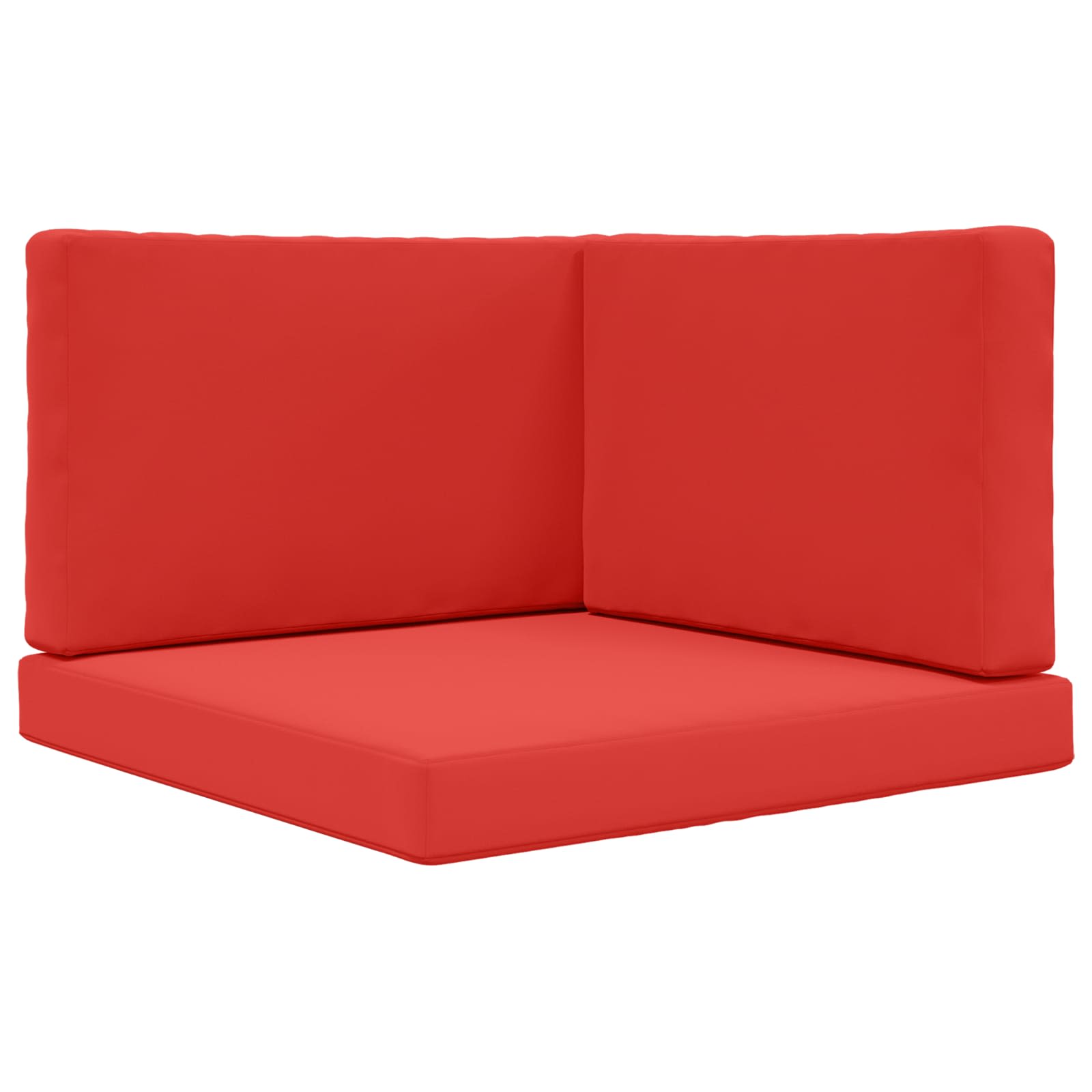 Sofakissen für draußen 3 pcs Rot Polyester