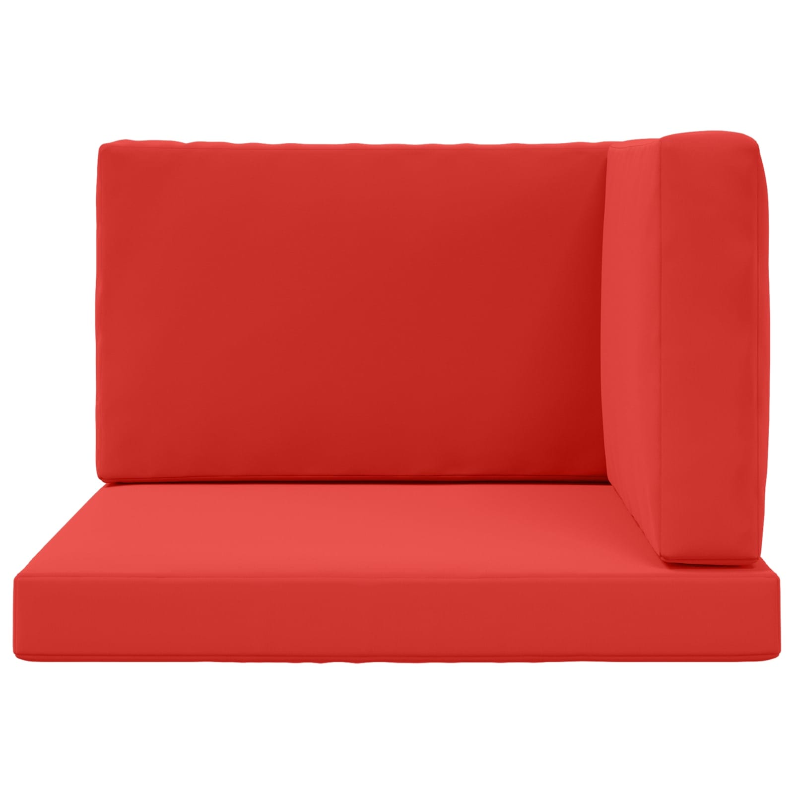Sofakissen für draußen 3 pcs Rot Polyester