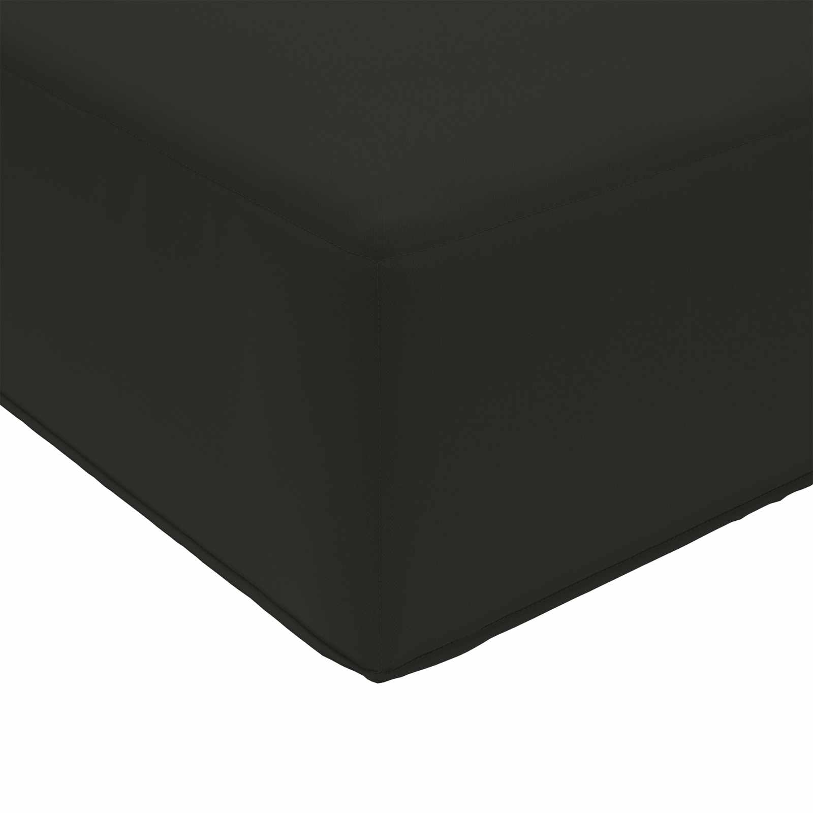 Sofakissen für draußen 3 pcs Schwarz Polyester