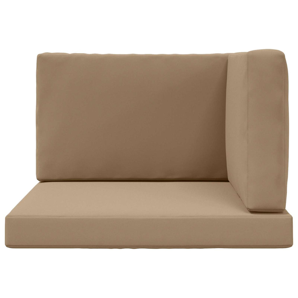 Sofakissen für draußen 3 pcs Taupe Polyester