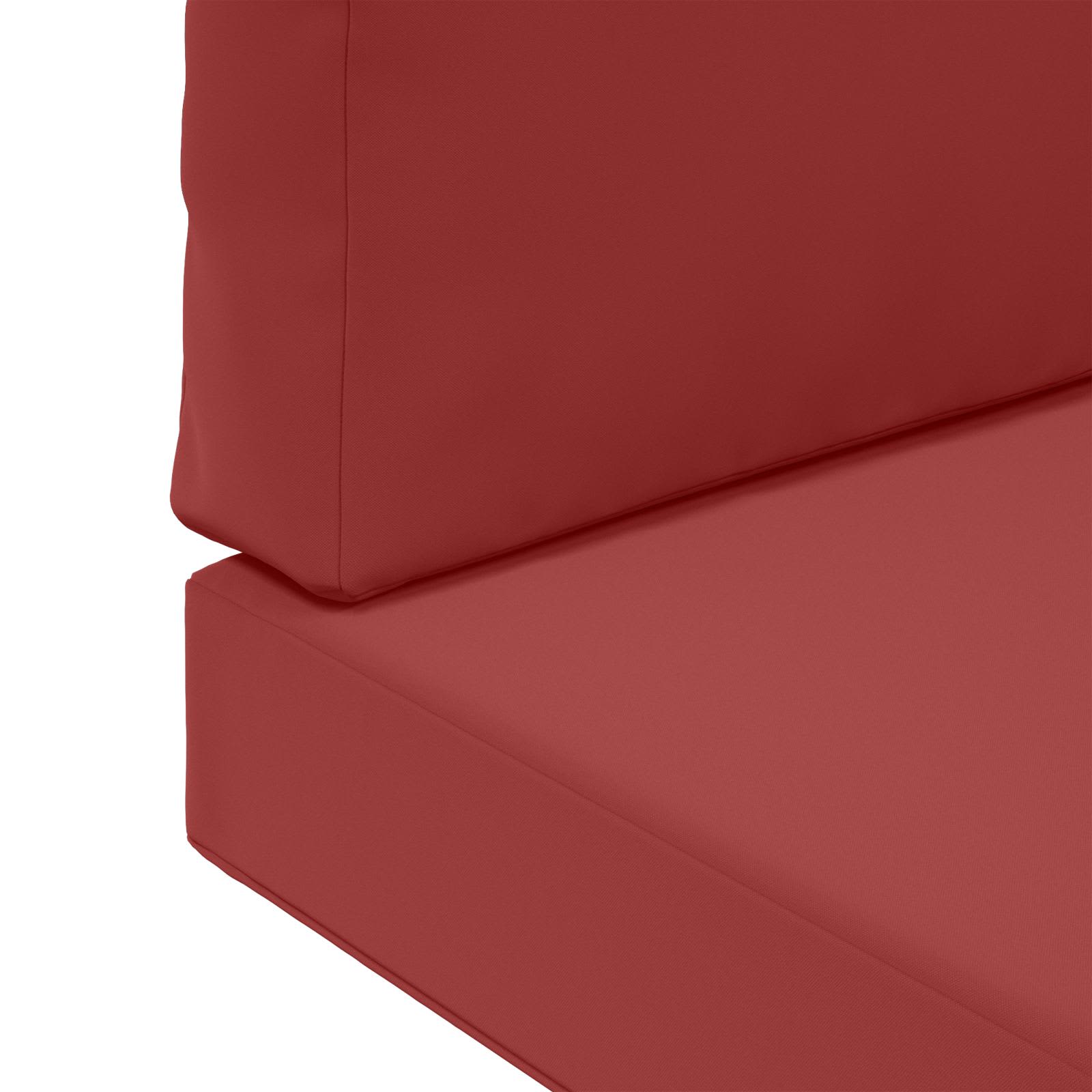 Sofakissen für draußen 3 pcs Weinrot Polyester