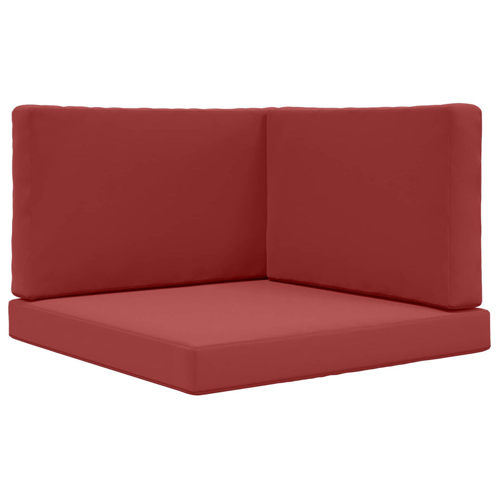 Sofakissen für draußen 3 pcs Weinrot Polyester