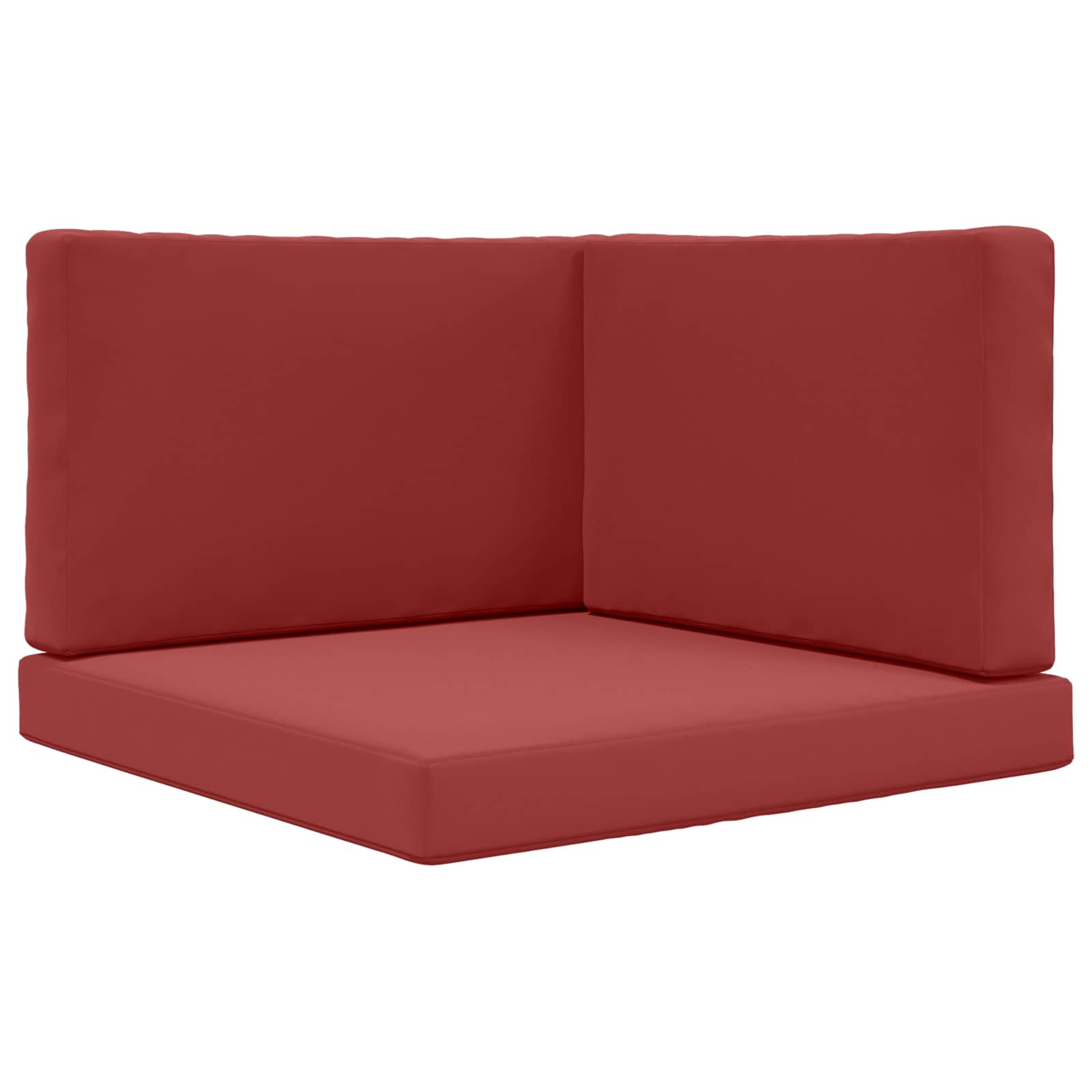 Sofakissen für draußen 3 pcs Weinrot Polyester
