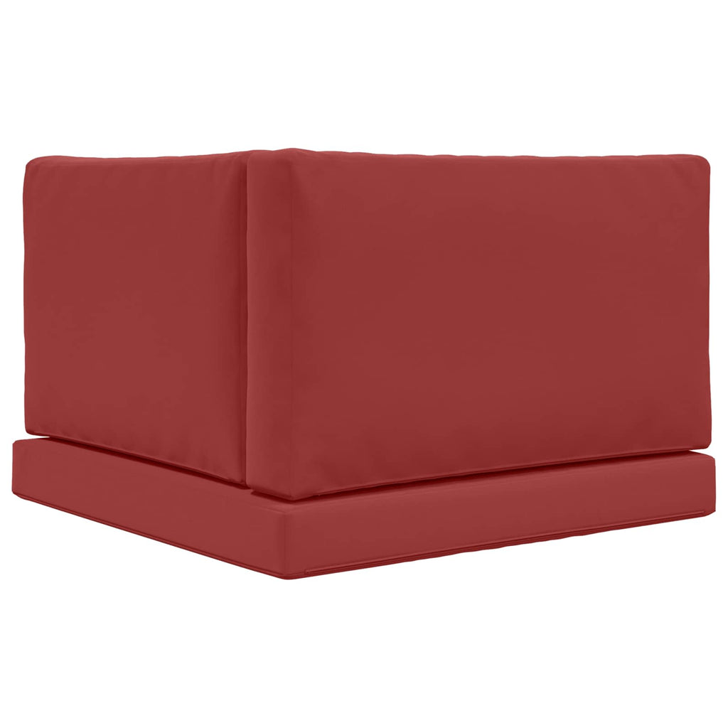 Sofakissen für draußen 3 pcs Weinrot Polyester