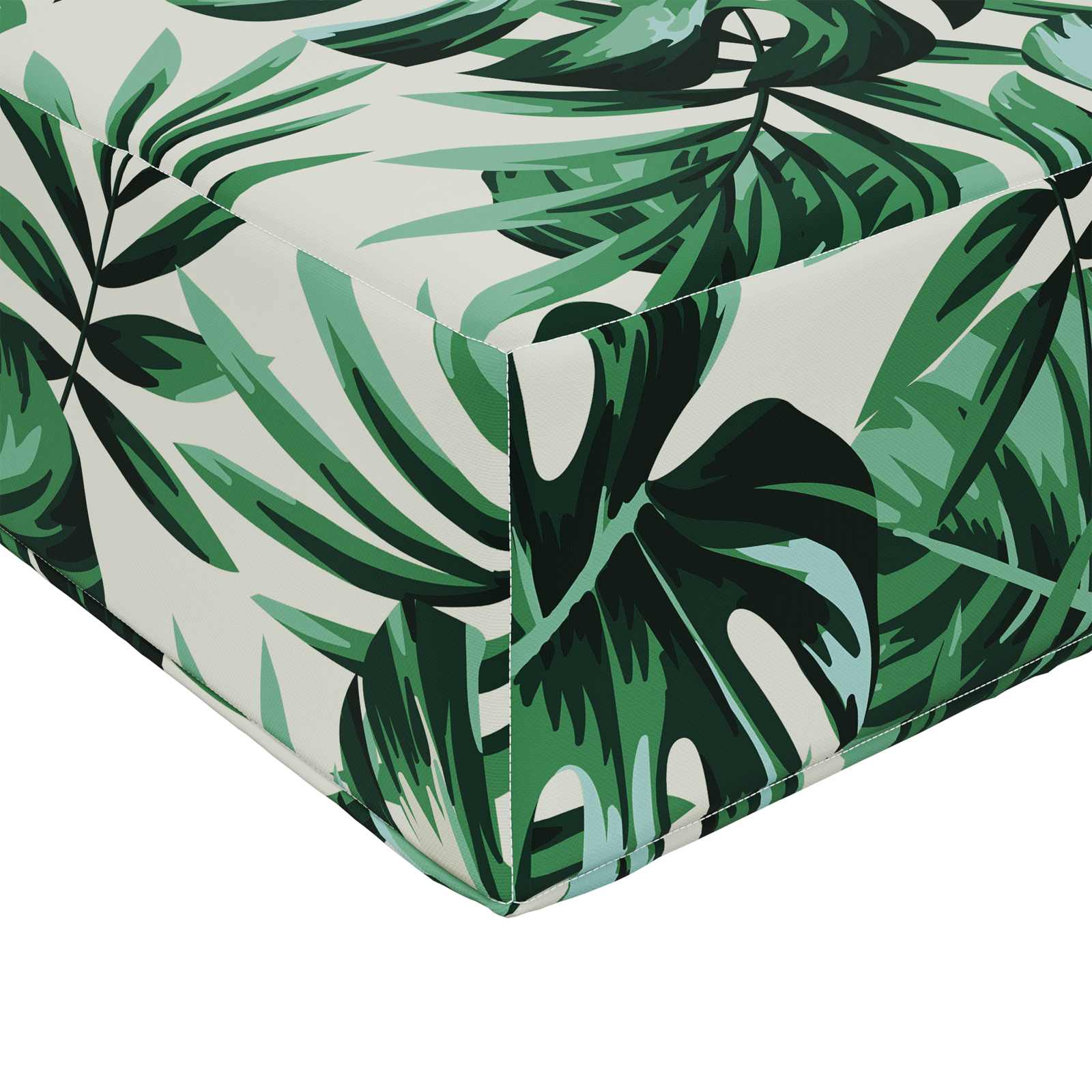 Sofakissen für draußen 3 pcs Blattmuster Polyester