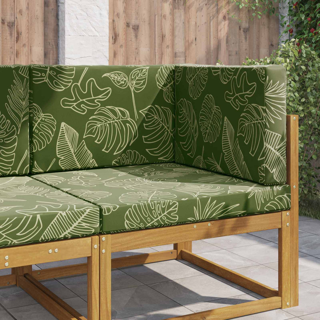 Sofakissen für draußen 3 pcs Blattdesign Polyester