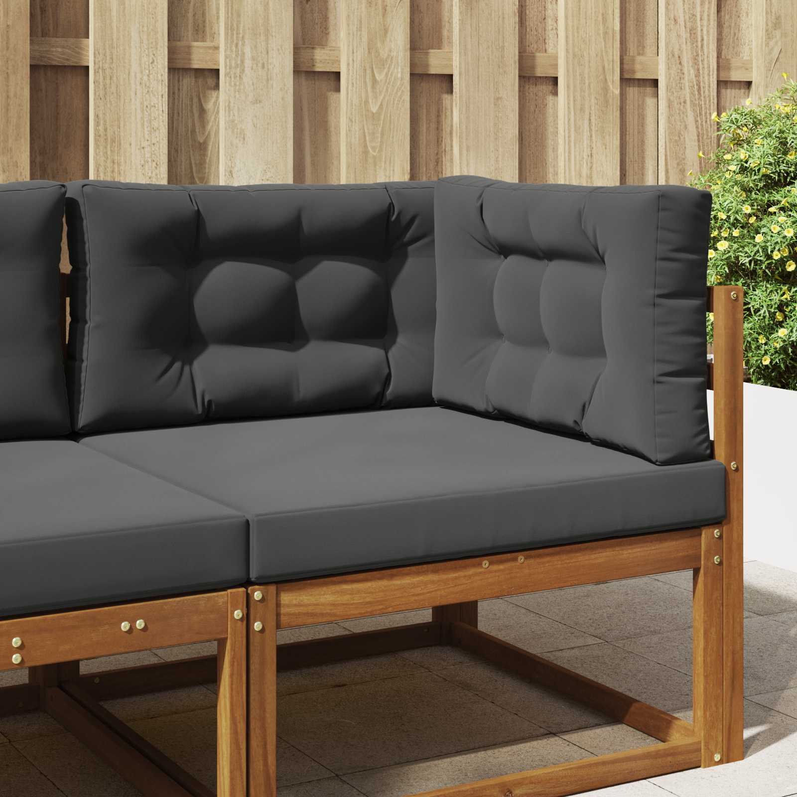 Sofakissen für draußen 3 pcs Anthrazit Polyester