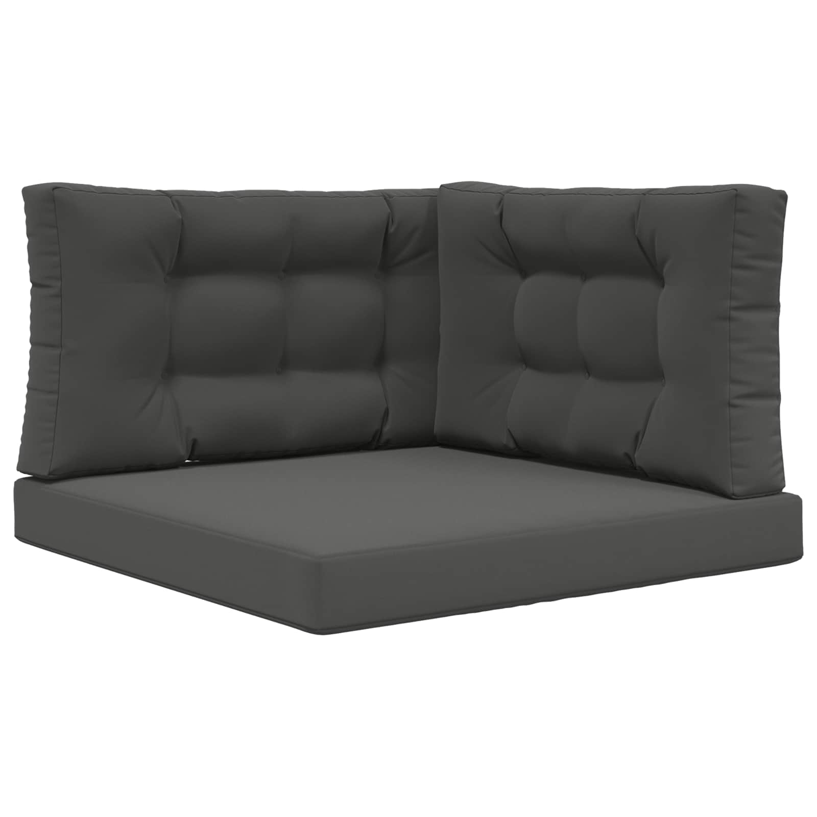 Sofakissen für draußen 3 pcs Anthrazit Polyester