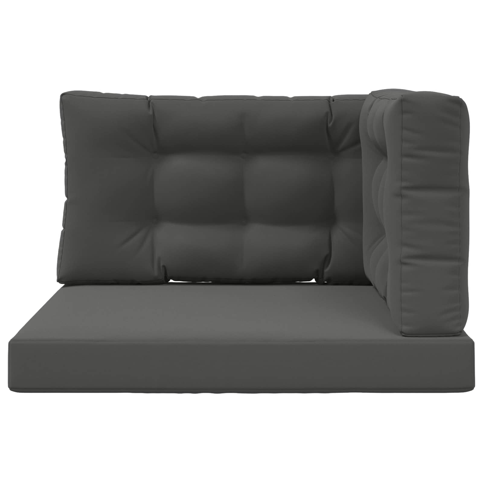 Sofakissen für draußen 3 pcs Anthrazit Polyester