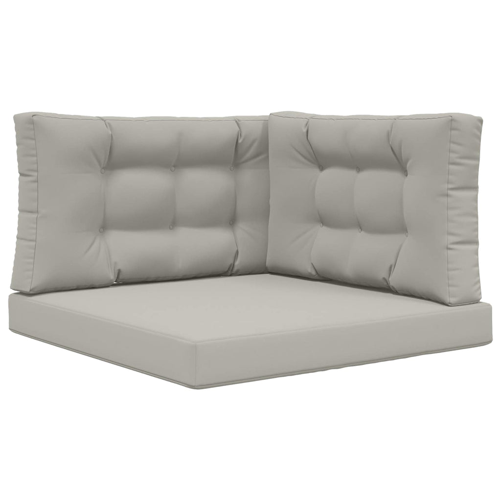 Sofakissen für draußen 3 pcs Grau Polyester