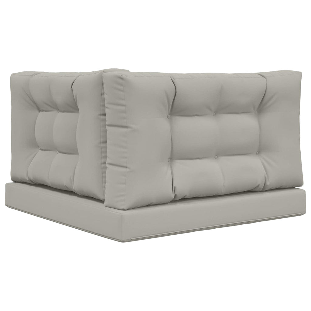 Sofakissen für draußen 3 pcs Grau Polyester