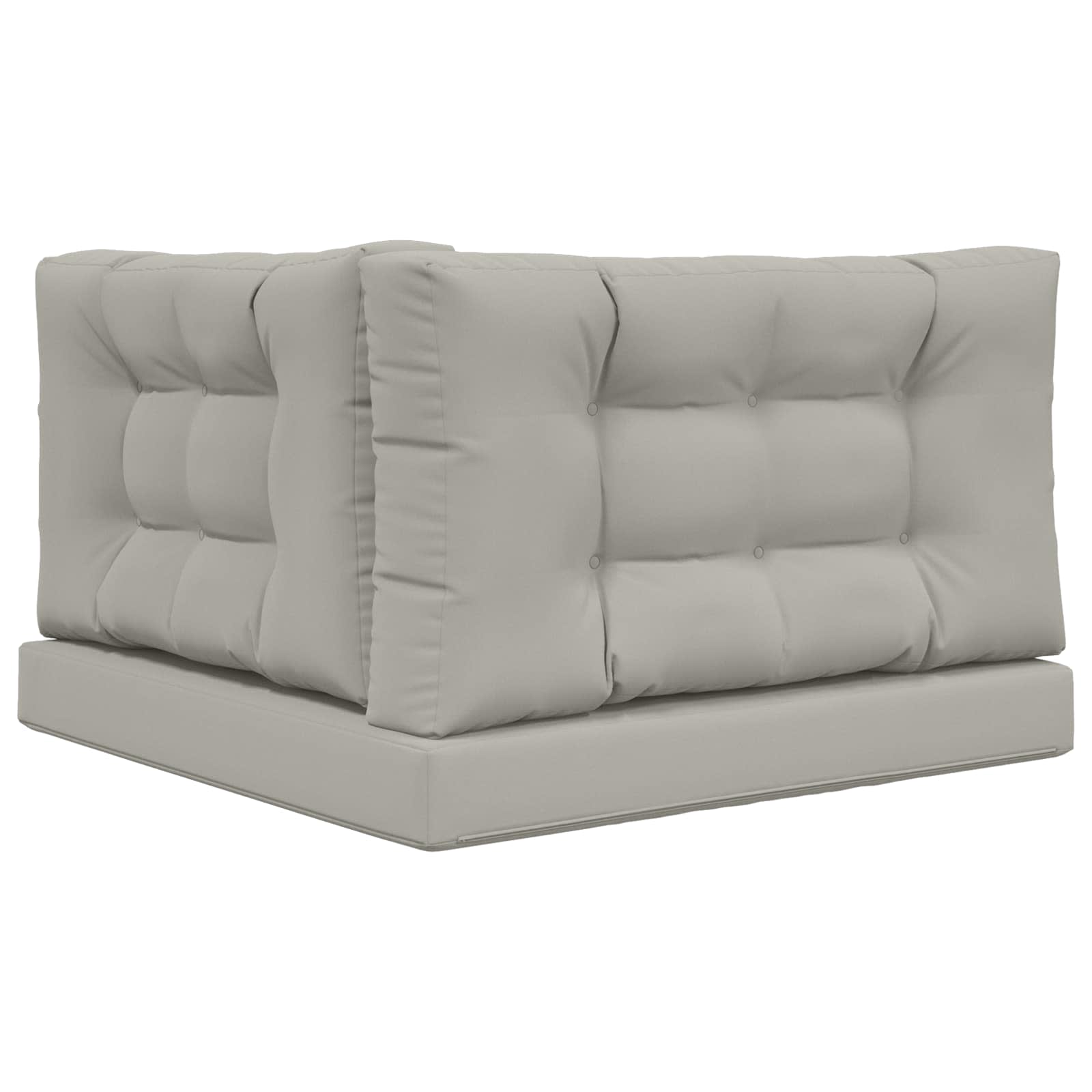 Sofakissen für draußen 3 pcs Grau Polyester