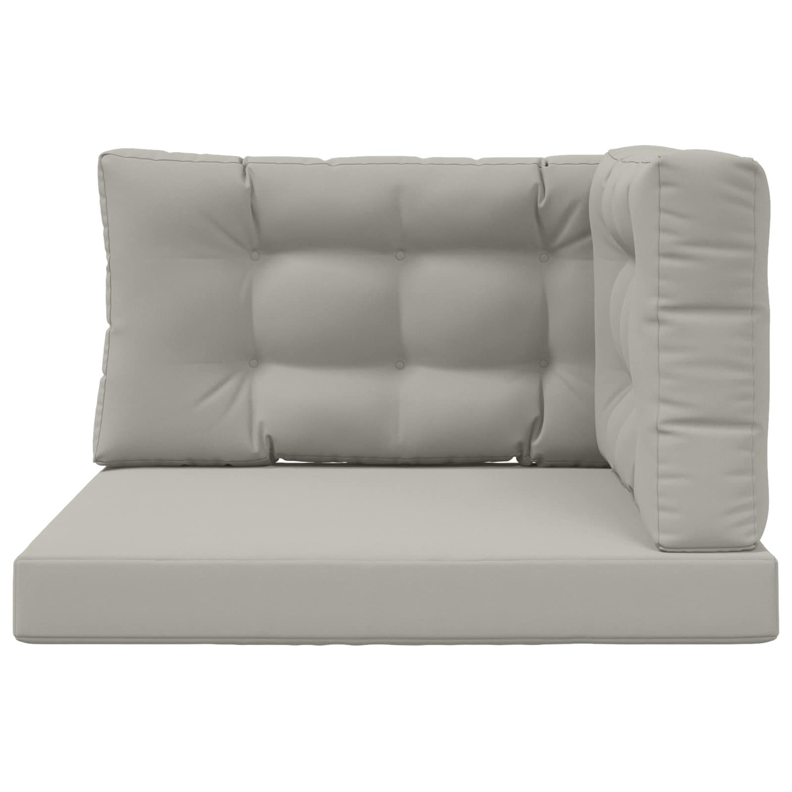 Sofakissen für draußen 3 pcs Grau Polyester