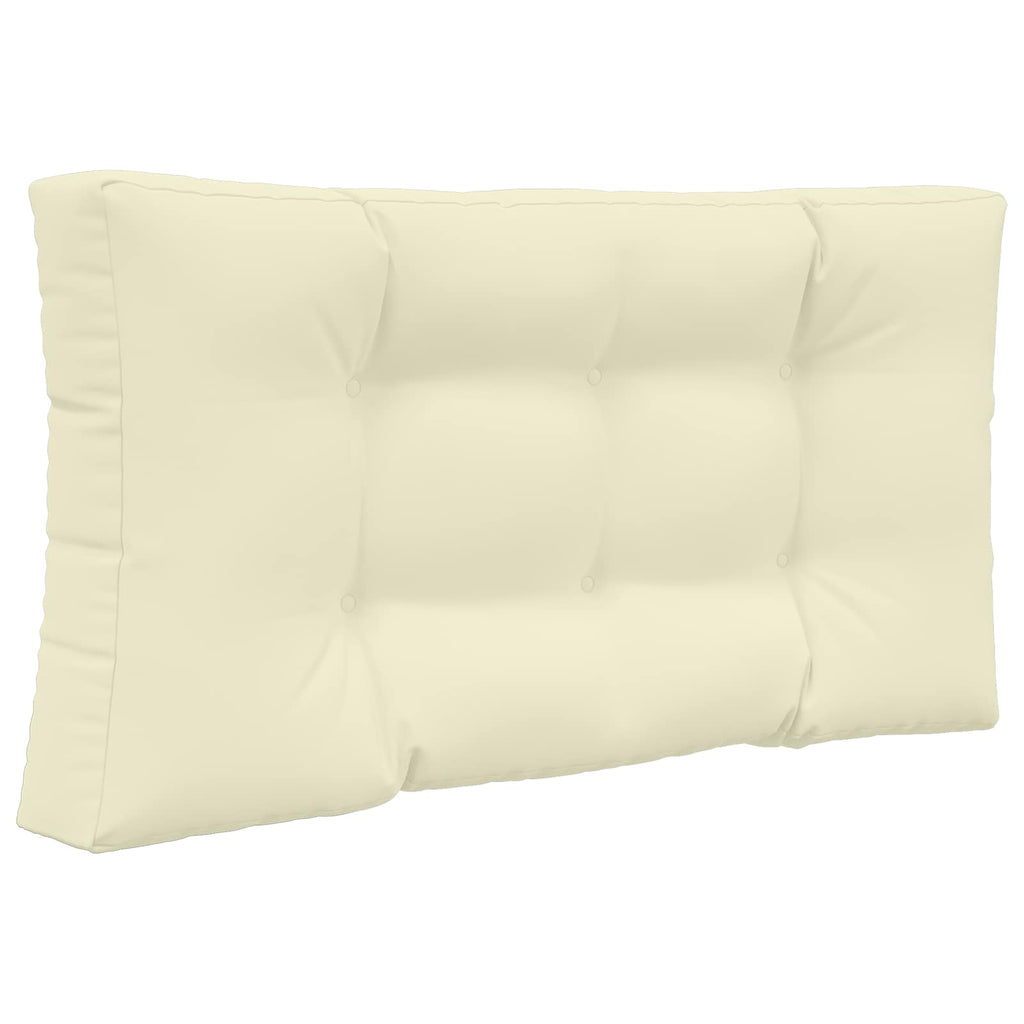 Sofakissen für draußen 3 pcs Creme Polyester