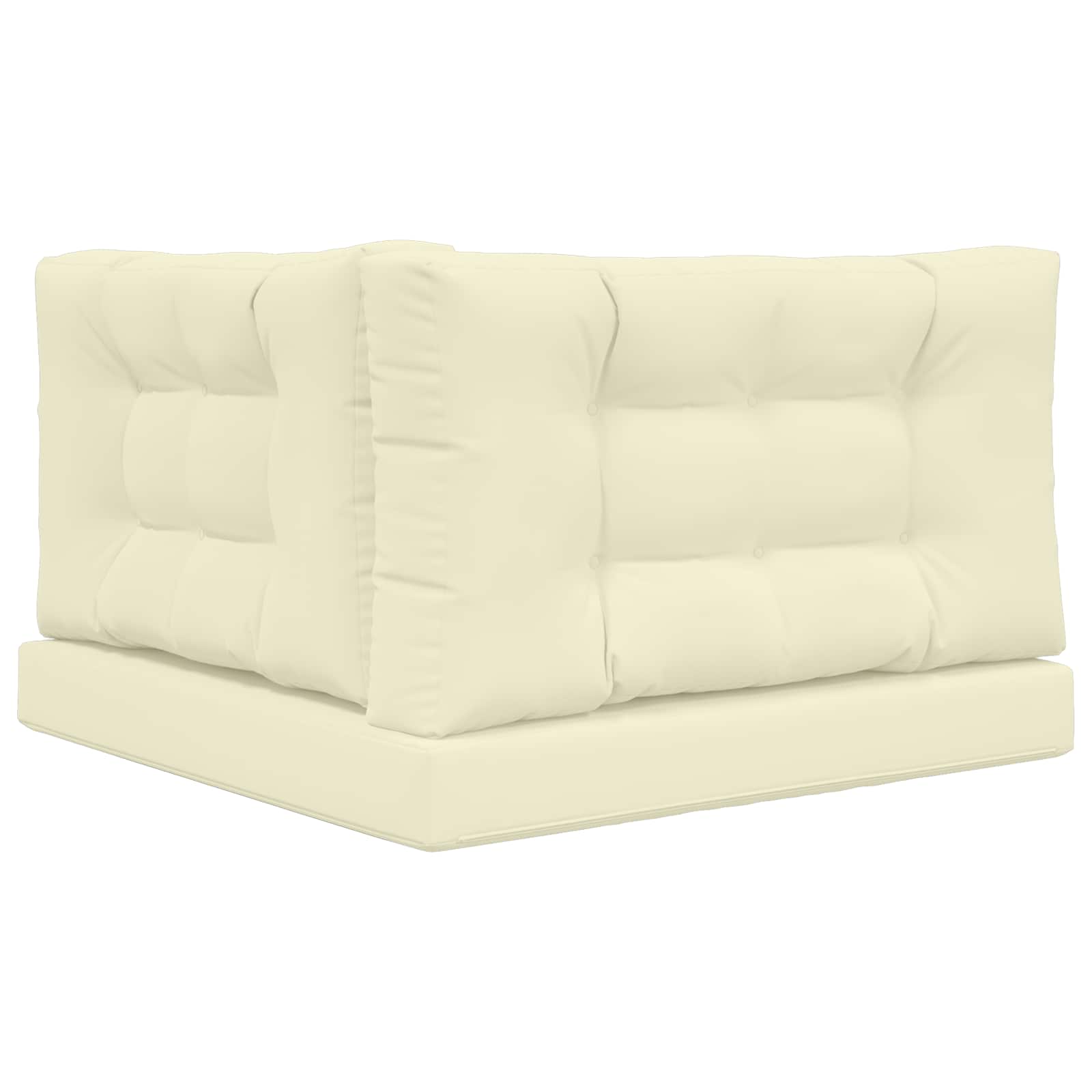 Sofakissen für draußen 3 pcs Creme Polyester