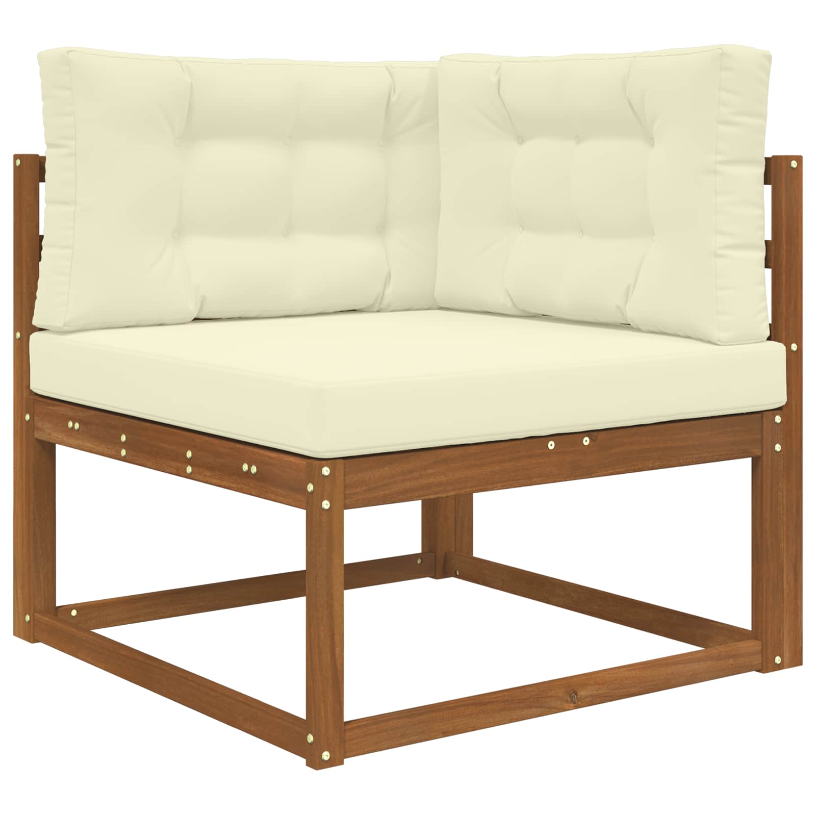 Sofakissen für draußen 3 pcs Creme Polyester