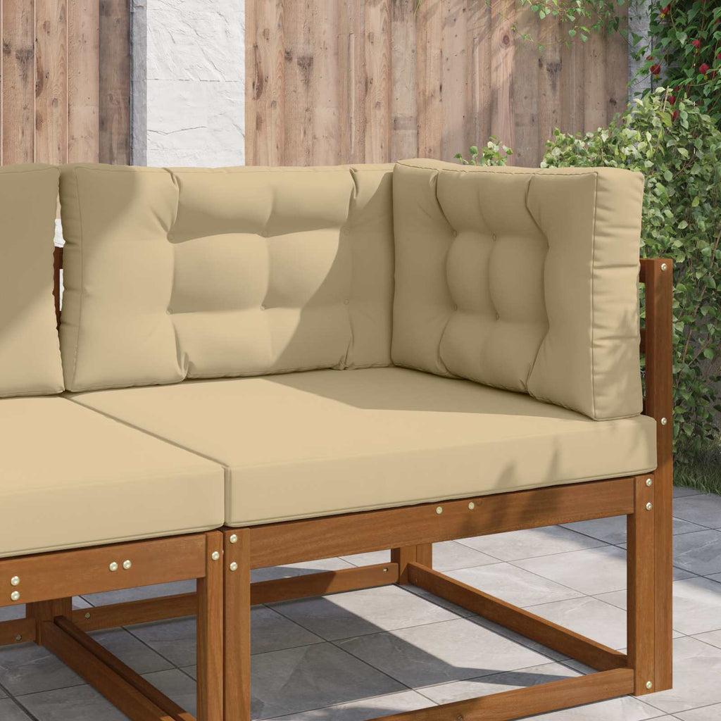 Sofakissen für draußen 3 pcs Beige Polyester