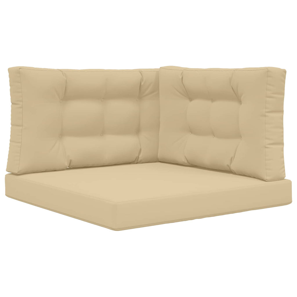 Sofakissen für draußen 3 pcs Beige Polyester