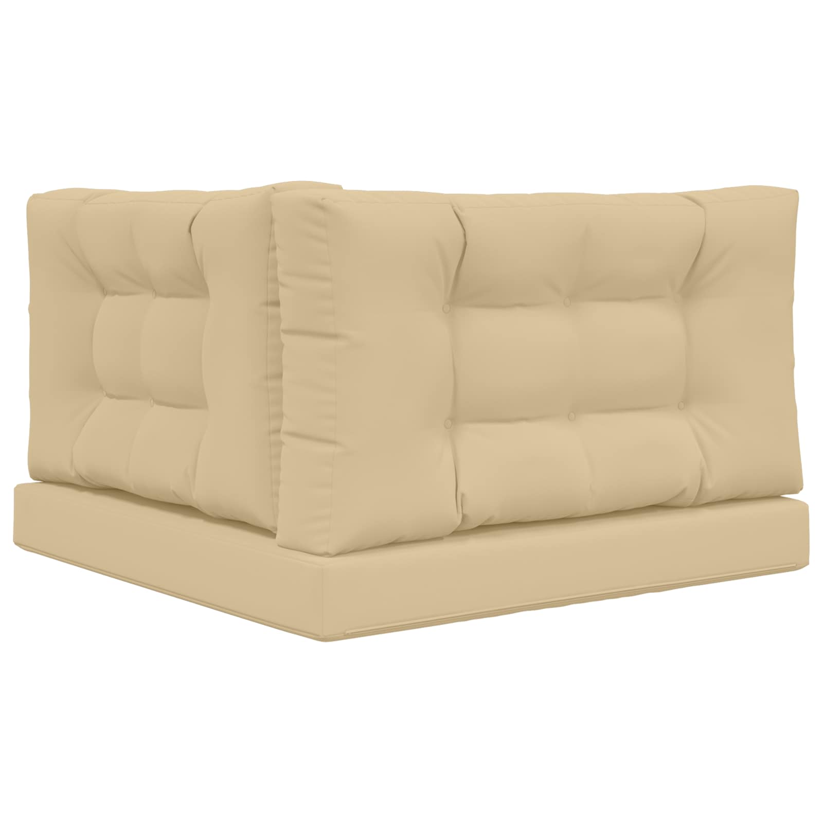 Sofakissen für draußen 3 pcs Beige Polyester
