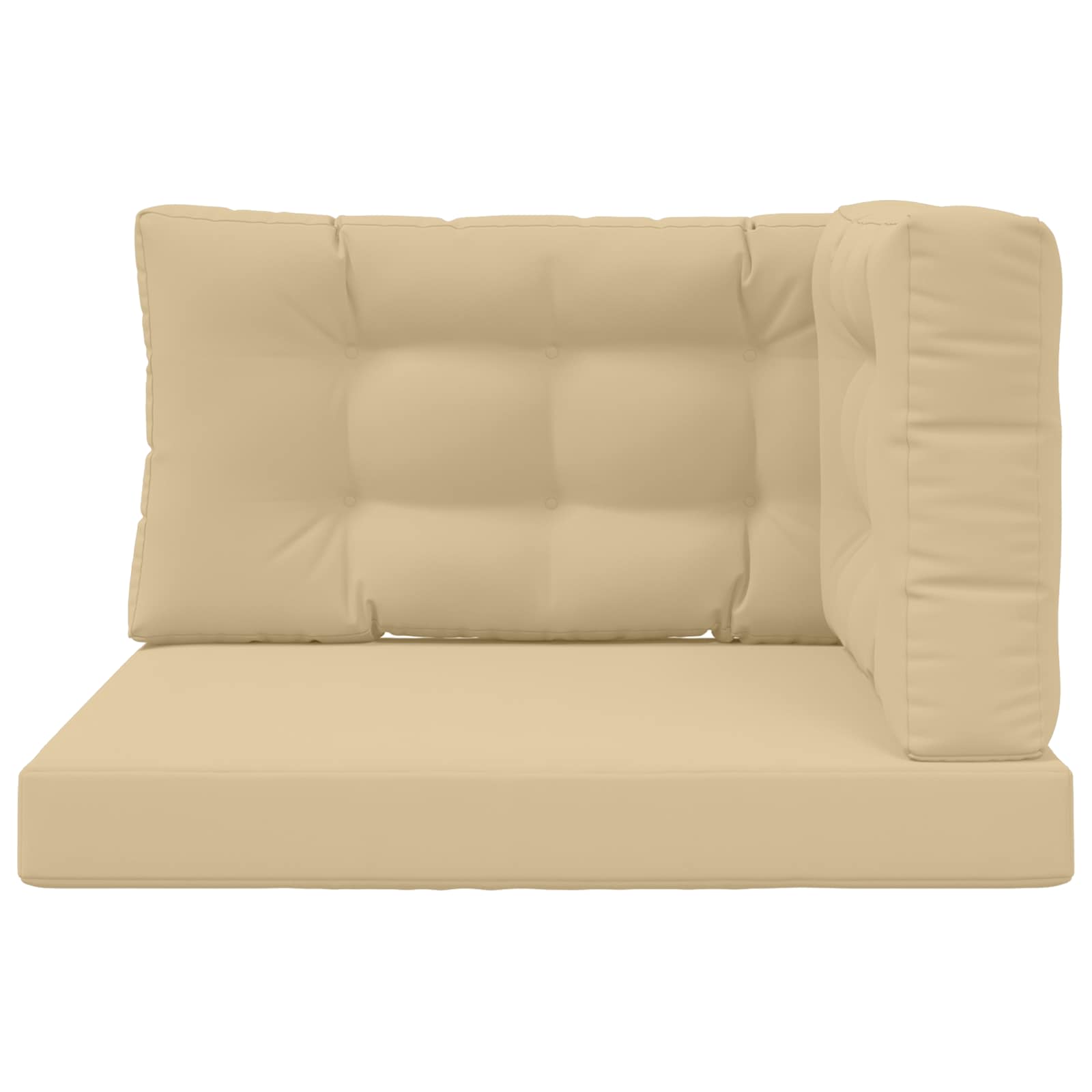 Sofakissen für draußen 3 pcs Beige Polyester