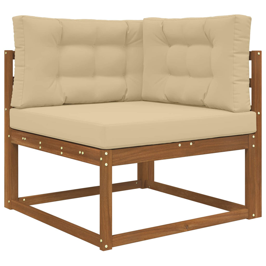 Sofakissen für draußen 3 pcs Beige Polyester