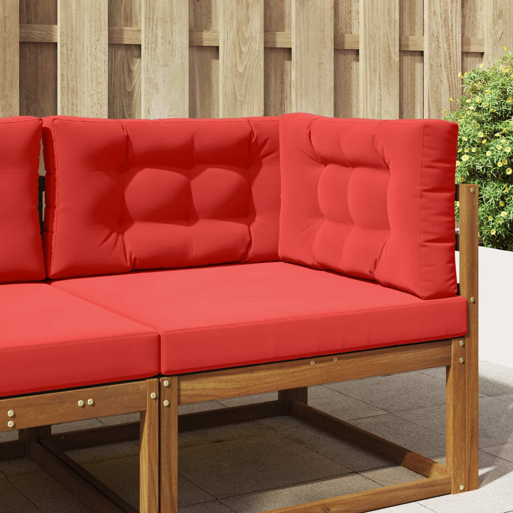 Sofakissen für draußen 3 pcs Rot Polyester