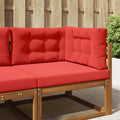 Sofakissen für draußen 3 pcs Rot Polyester