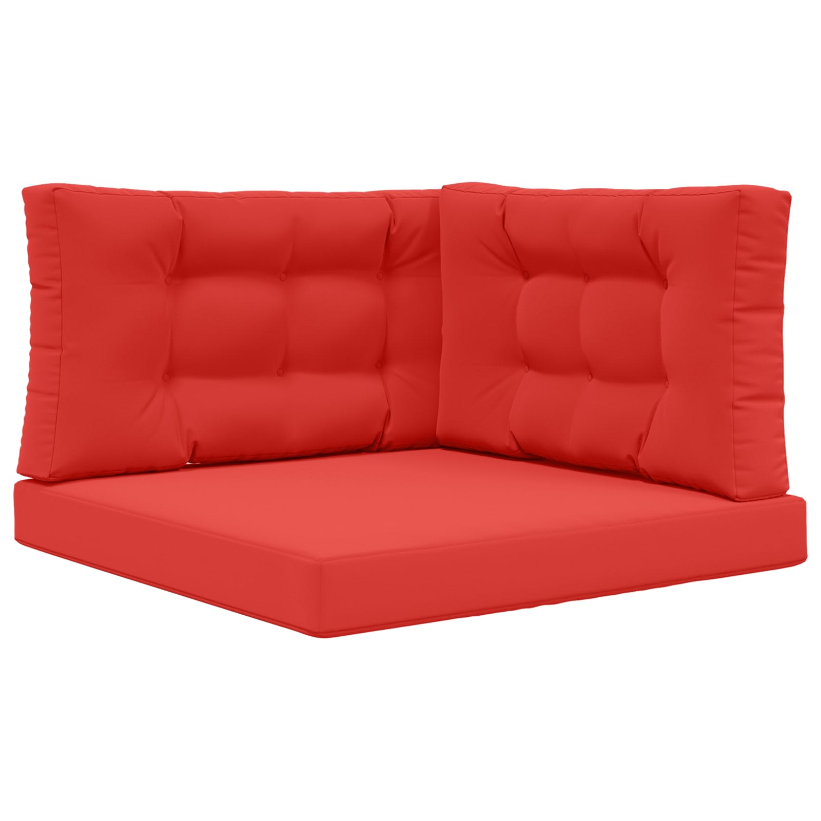 Sofakissen für draußen 3 pcs Rot Polyester