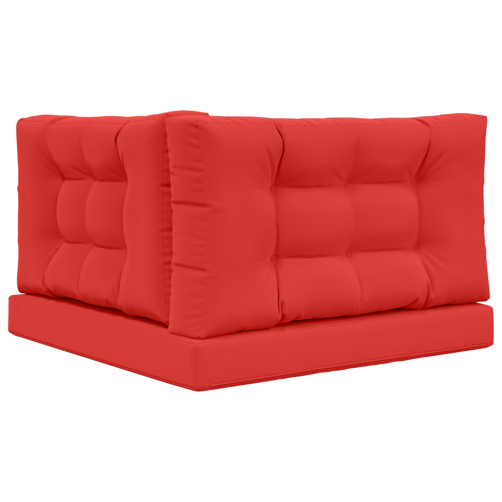 Sofakissen für draußen 3 pcs Rot Polyester