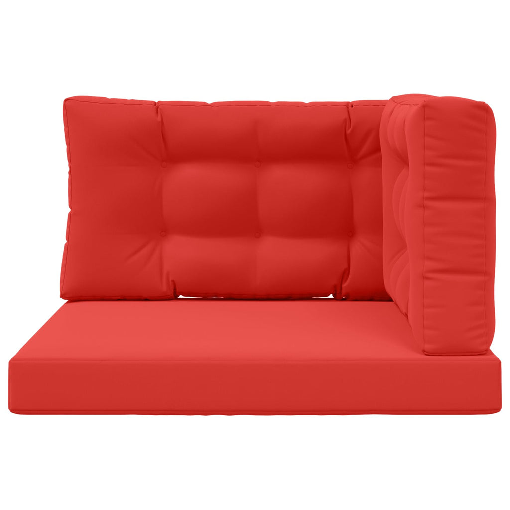 Sofakissen für draußen 3 pcs Rot Polyester