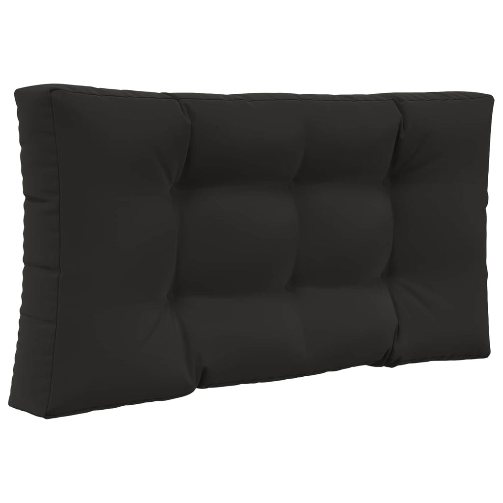 Sofakissen für draußen 3 pcs Schwarz Polyester