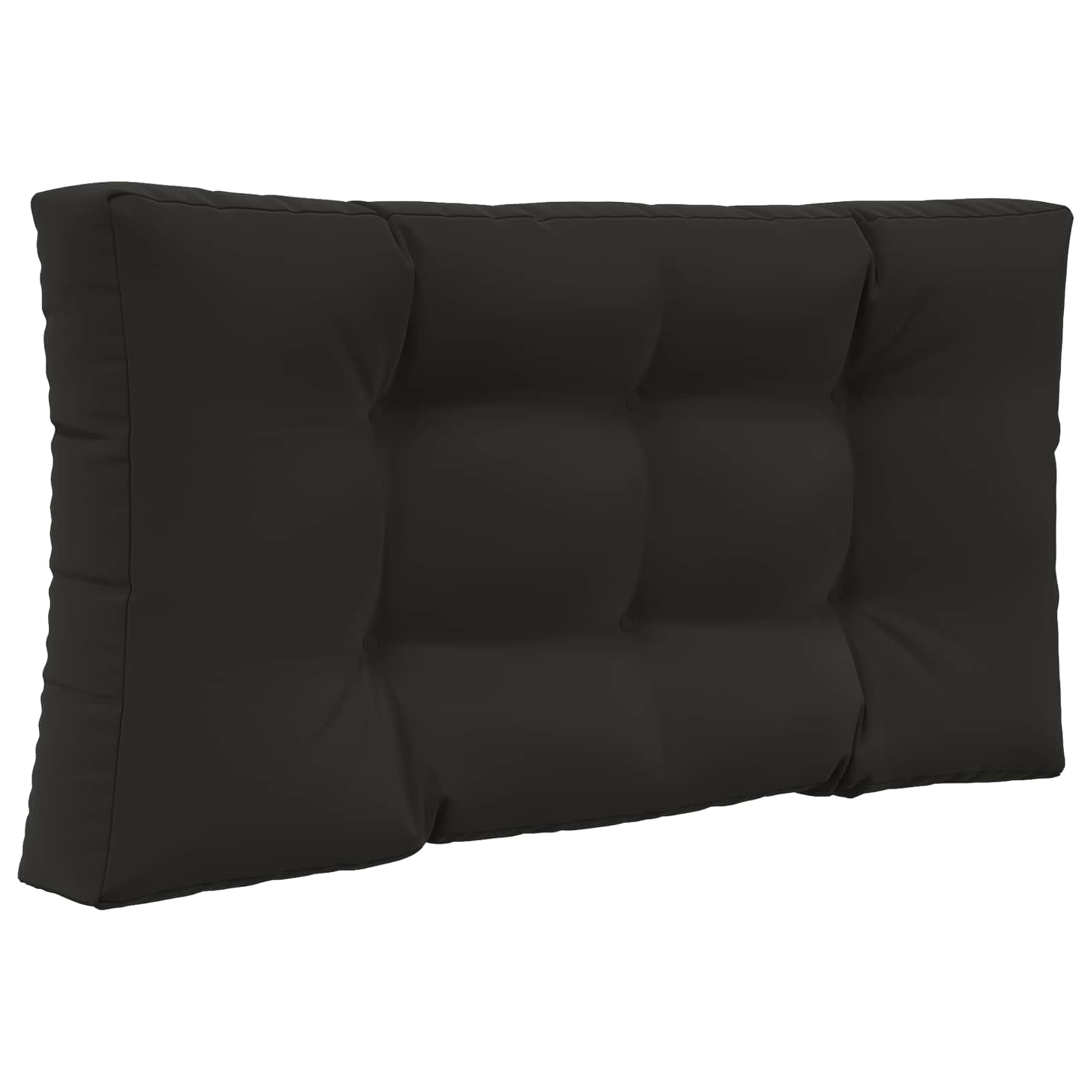 Sofakissen für draußen 3 pcs Schwarz Polyester