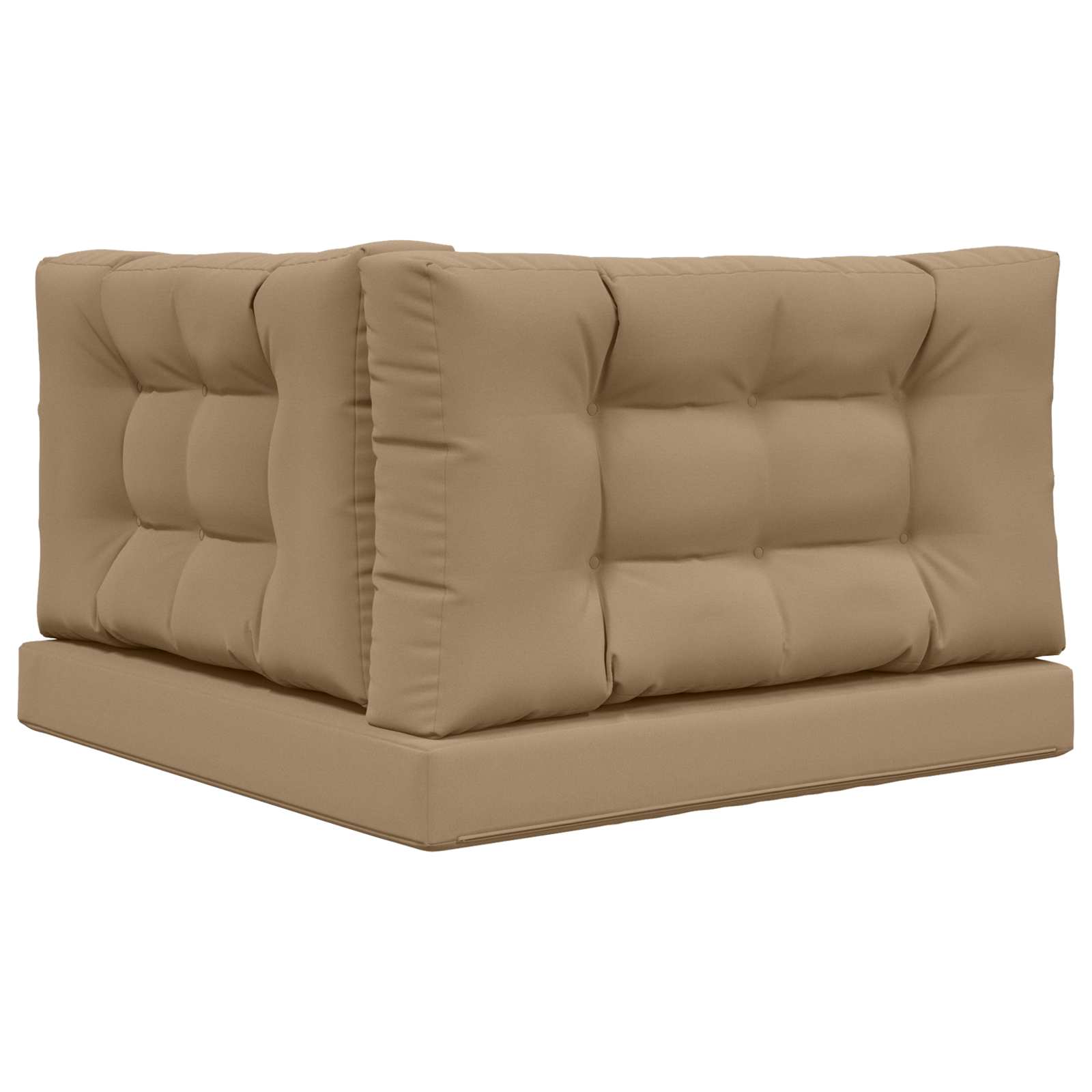 Sofakissen für draußen 3 pcs Taupe Polyester