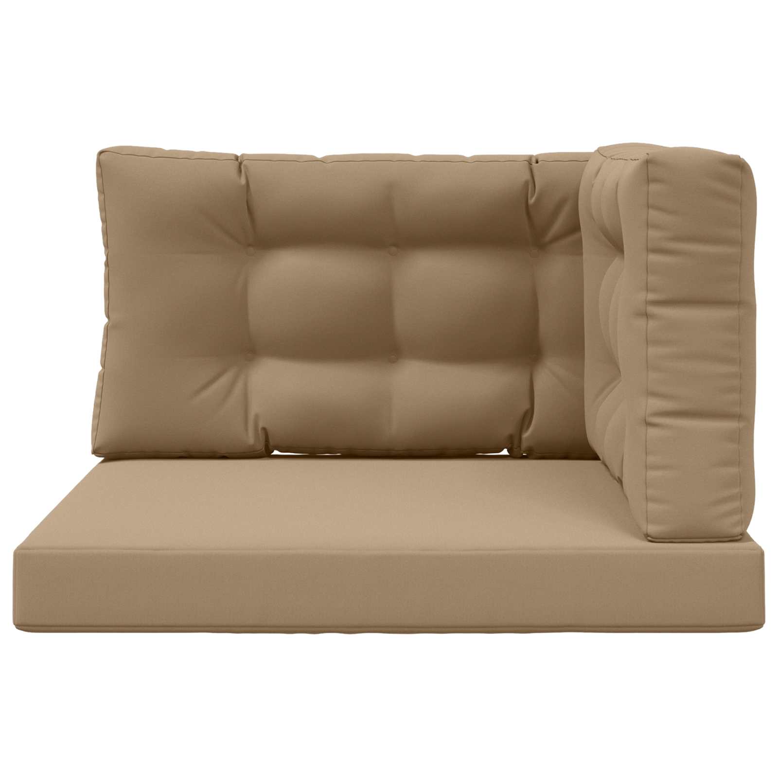 Sofakissen für draußen 3 pcs Taupe Polyester