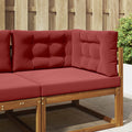 Sofakissen für draußen 3 pcs Weinrot Polyester