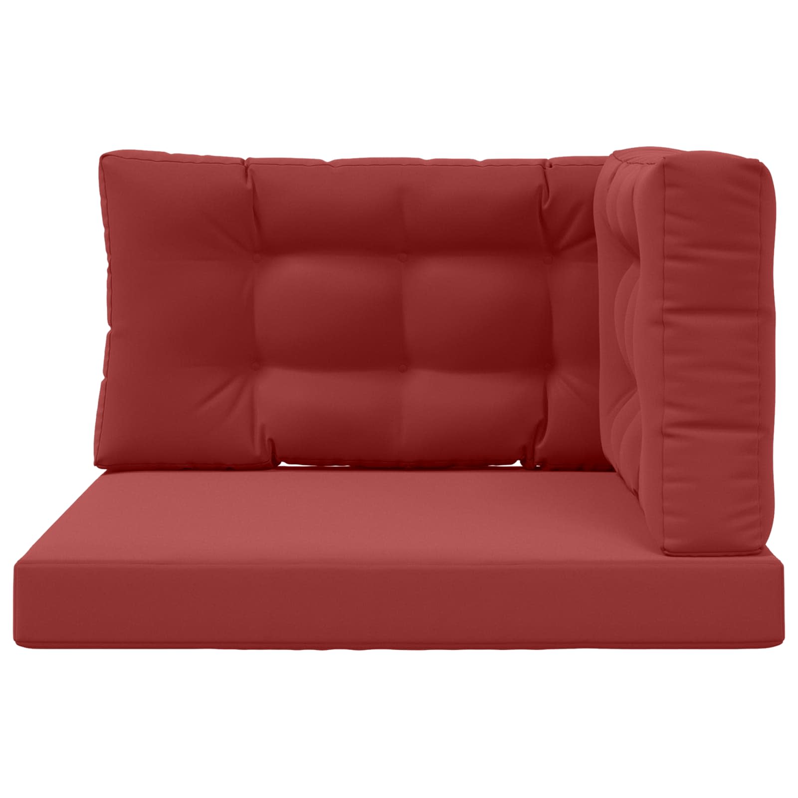 Sofakissen für draußen 3 pcs Weinrot Polyester