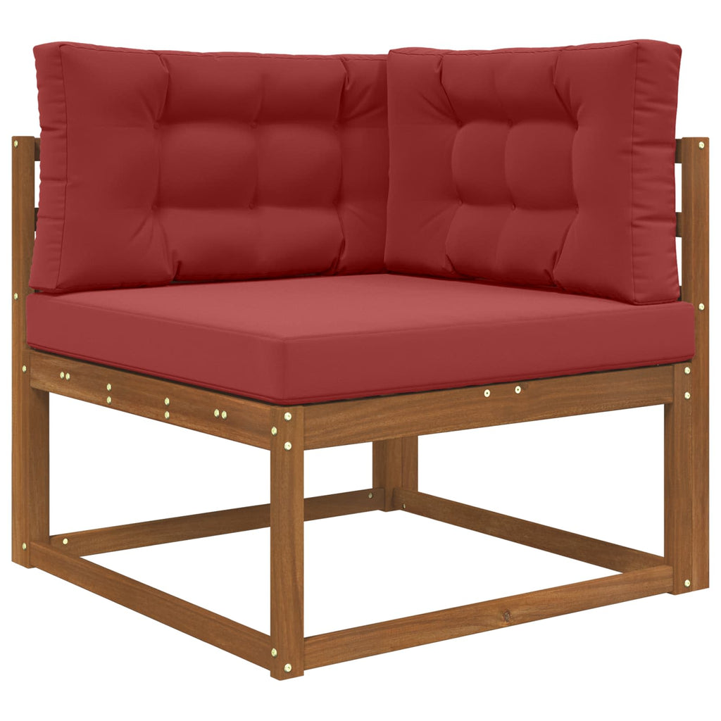 Sofakissen für draußen 3 pcs Weinrot Polyester