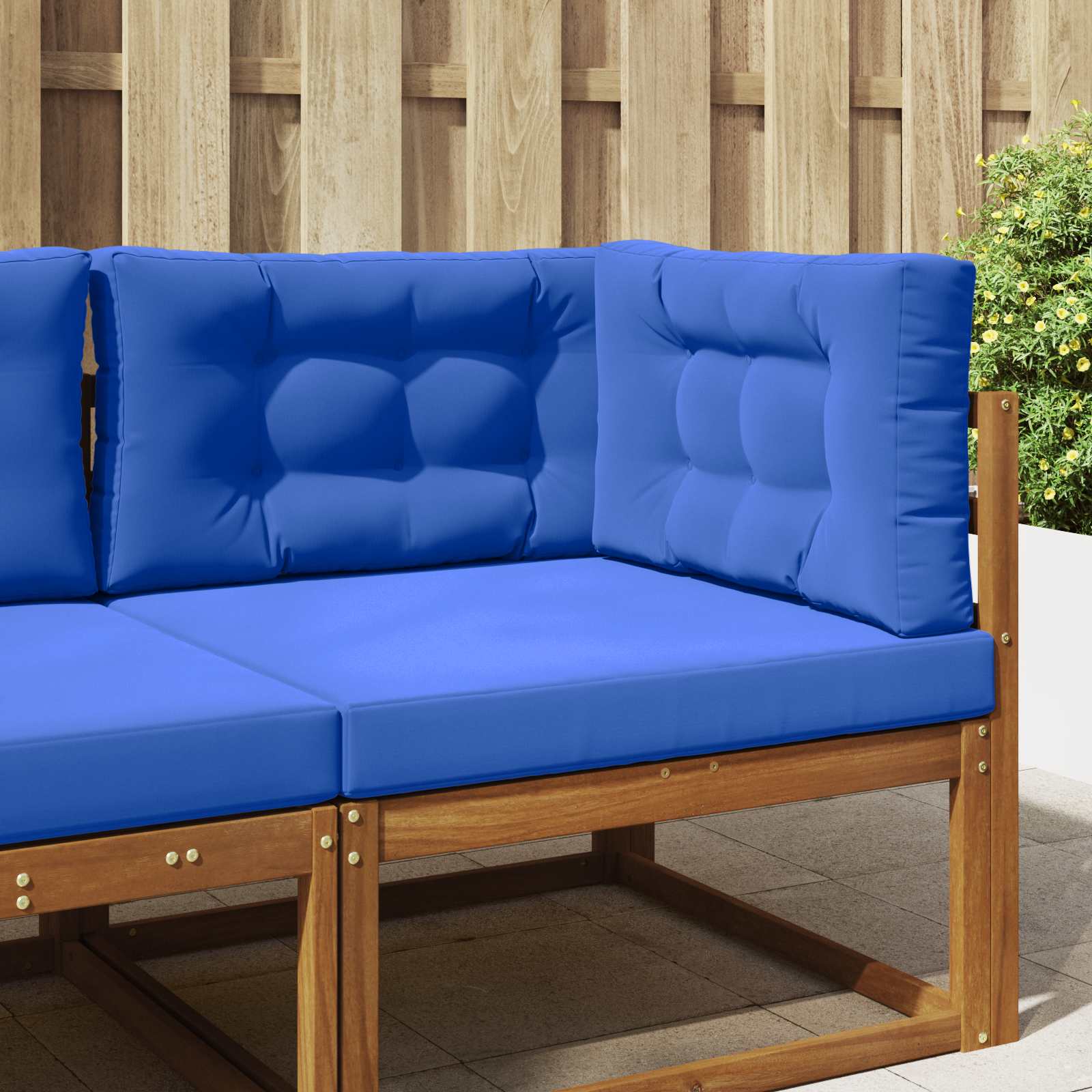 Sofakissen für draußen 3 pcs Königsblau Polyester