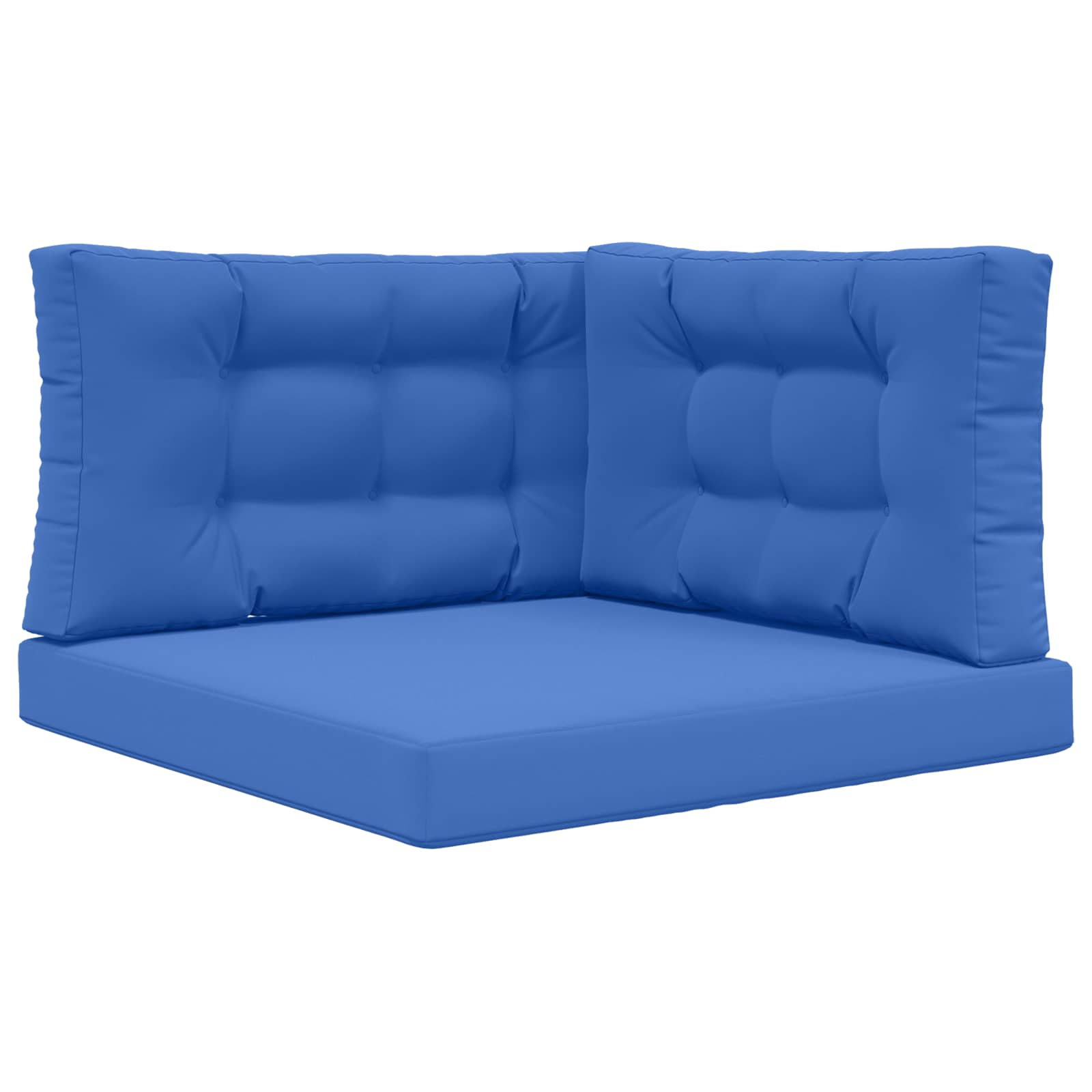 Sofakissen für draußen 3 pcs Königsblau Polyester