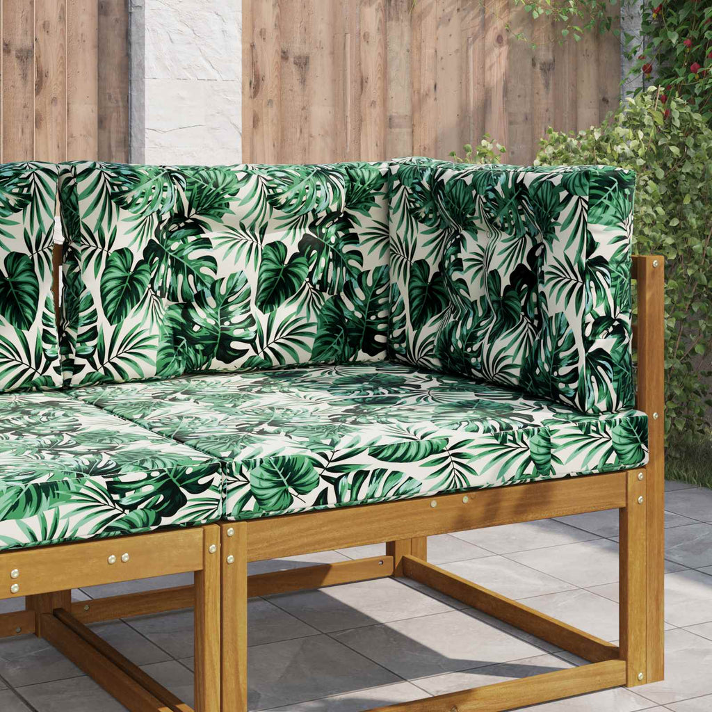 Sofakissen für draußen 3 pcs Blattmuster Polyester