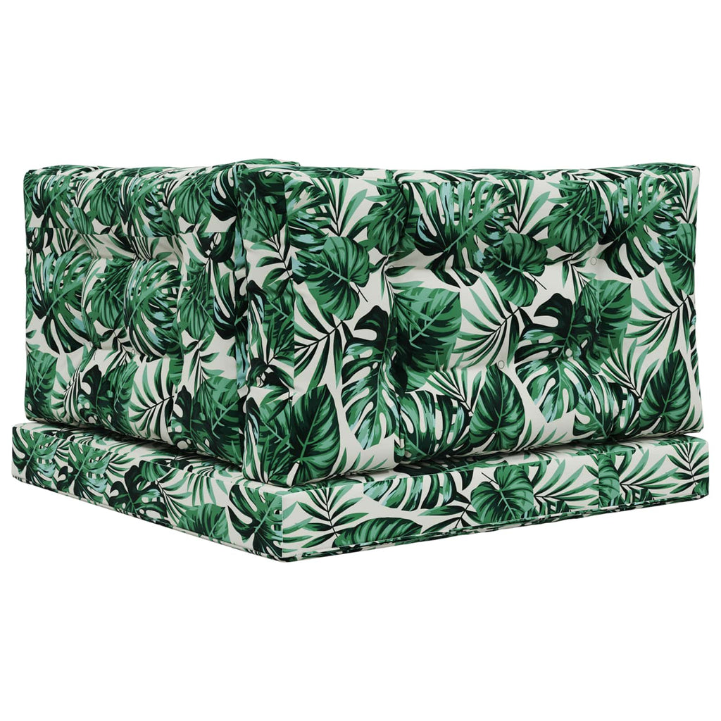 Sofakissen für draußen 3 pcs Blattmuster Polyester