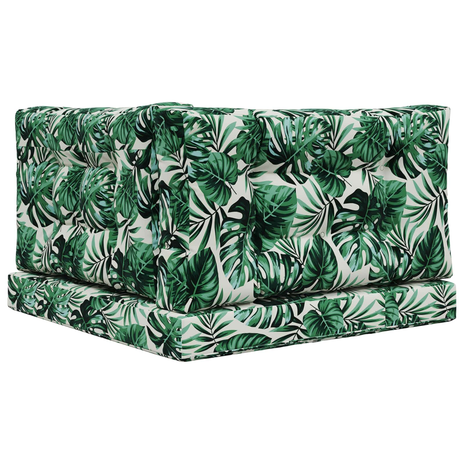 Sofakissen für draußen 3 pcs Blattmuster Polyester