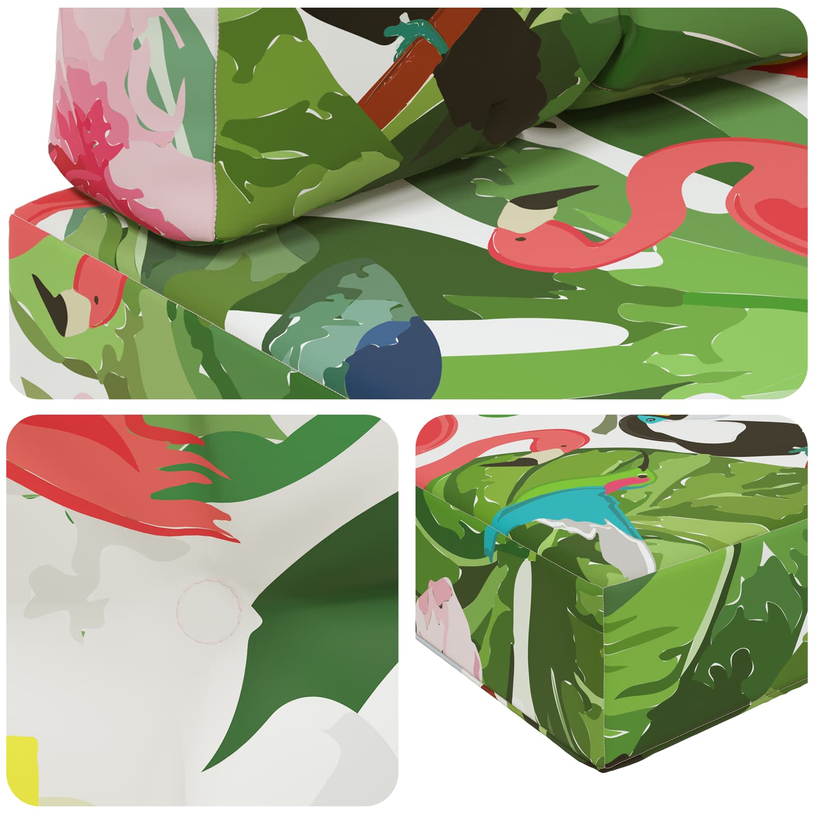 Sofakissen für draußen 3 pcs Bunt Polyester