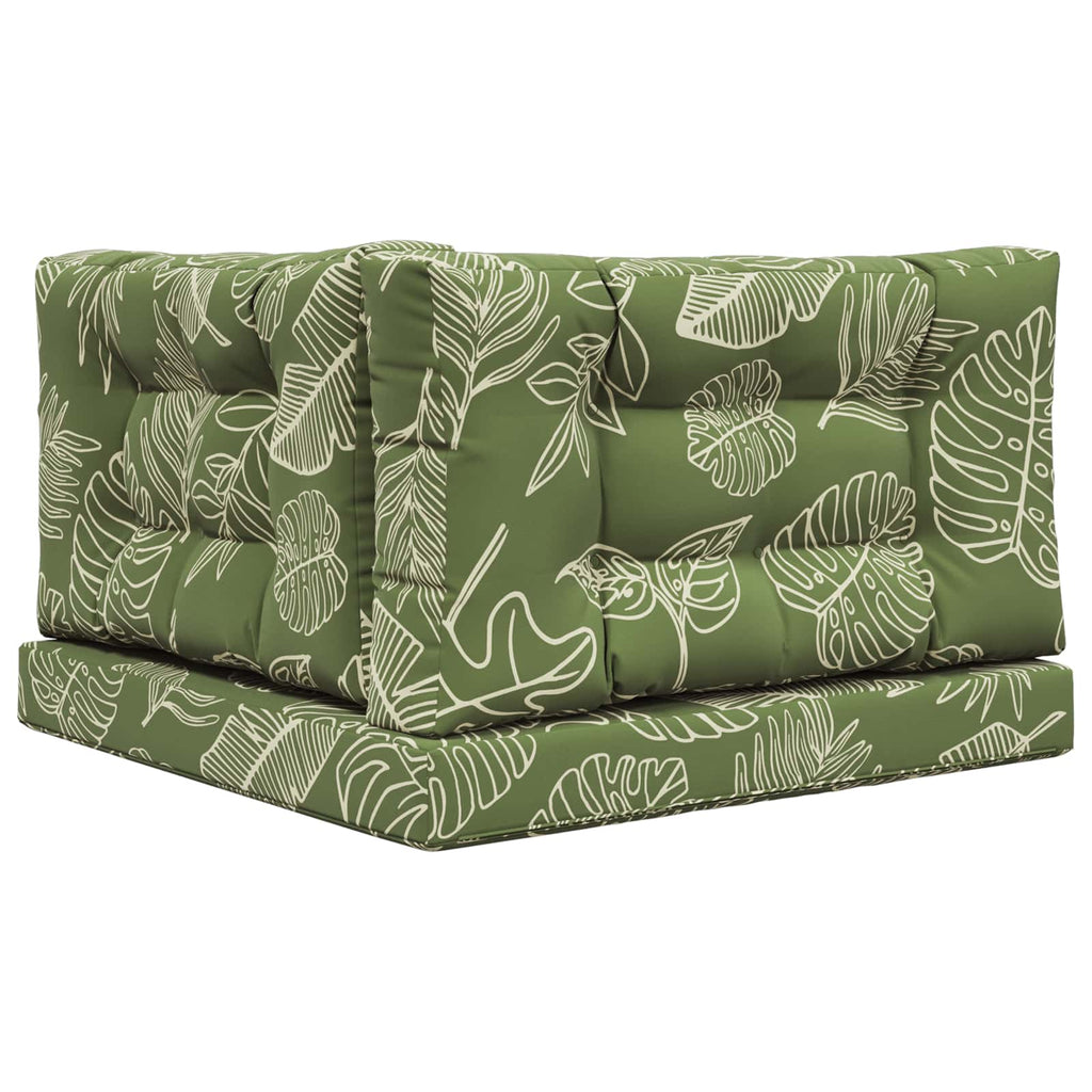 Sofakissen für draußen 3 pcs Blattdesign Polyester