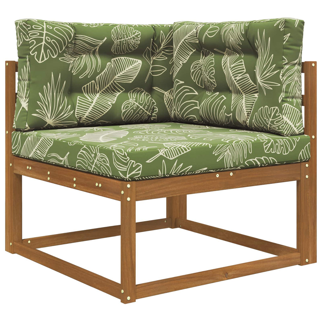 Sofakissen für draußen 3 pcs Blattdesign Polyester