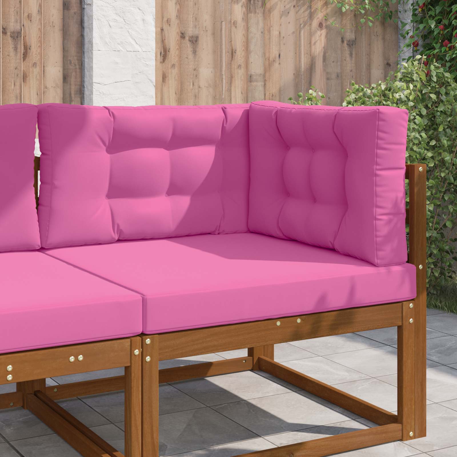 Sofakissen für draußen 3 pcs Rosa Polyester