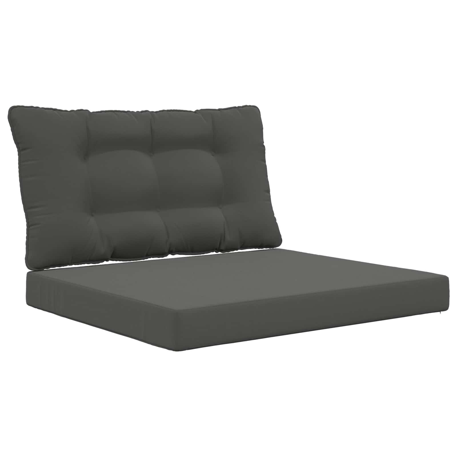 Sofakissen für draußen 2 pcs Anthrazit Polyester