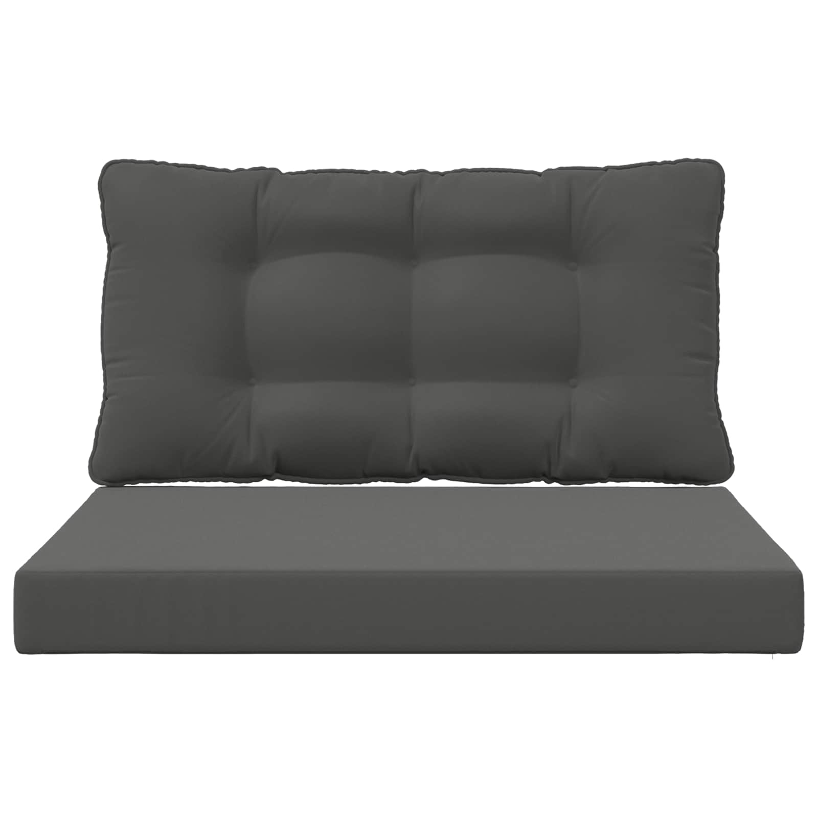 Sofakissen für draußen 2 pcs Anthrazit Polyester