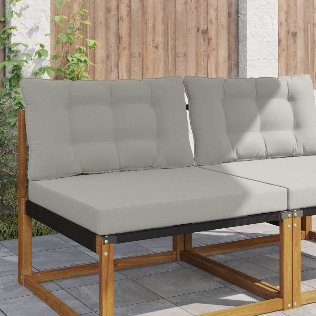 Sofakissen für draußen 2 pcs Grau Polyester