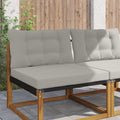 Sofakissen für draußen 2 pcs Grau Polyester